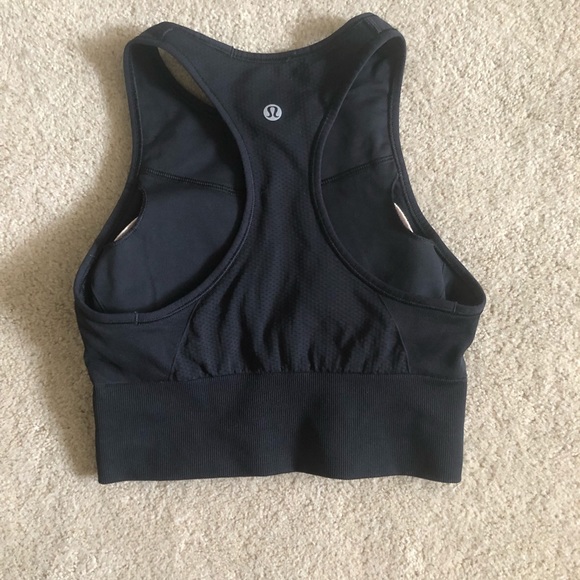 Lululemon Ebb to Train Sports Bra Black  Size 4  Medium Support, C/D Cup - Picture 5 of 8